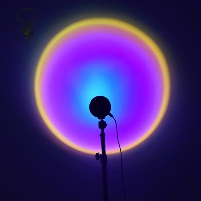 China 2021 Modern Projection Sunset Rainbow Lamp USB Led Sunset Rainbow Lamp For Living Room Bedroom Wall Decoration for sale