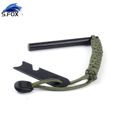 China Durable Outdoor Gear New OEM Survival Rope Braided Magnesium Para Firesteel Kit for sale