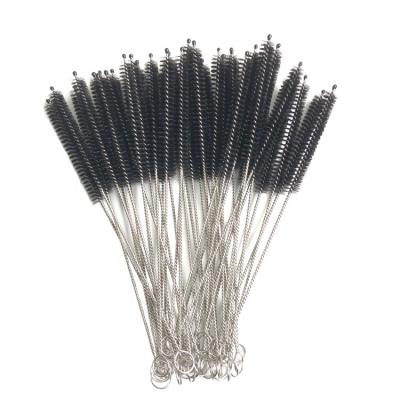 China It is useful for cleaning piping capacitors tube black nylon sprial wire cleaning brush for sale