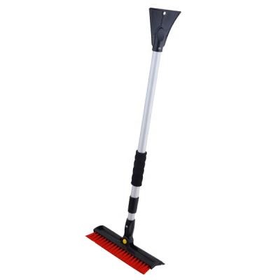 China Great for Pushing Off Snow Car ESD 88-119CM Car Tool Sbow Cleaning Brush with Ice Scraper and Extendable Pole Aluminum Telescopic Snow Sweeper Broom for sale