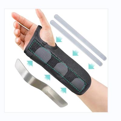 China Carpal Adult Medical Tunnel Adjustable Wrist Support with Metal Splint with Thumb Spica Wrist Brace for sale