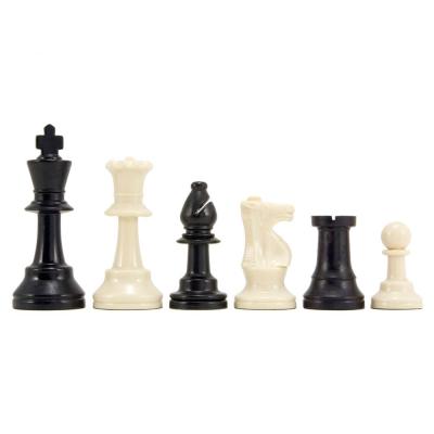 China FIDE Tournament Plastic Heavy Chess Pieces With King 3.75inch Tall for sale