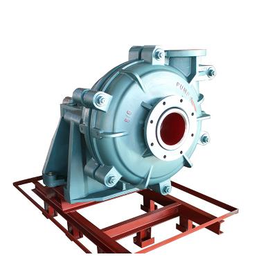 China high chrome/rubber lined horizontal centrifugal slurry pump for mining for sale