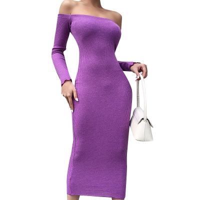 China 2022 Spring Women Clothing Breathable Flexible Sweater Long Sleeve Dress For Wholesales for sale