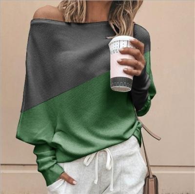 China 2019 Casual Korean Crochet Sweater Ladies Long Sleeve Autumn Winter Batwing Sleeve Full Slash Neck Anti-wrinkle Sweaters for sale