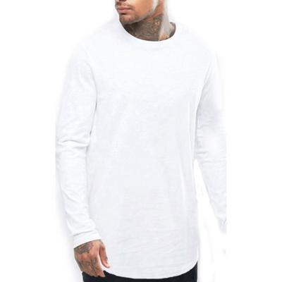 China Long Sleeve Hip Hop T-Shirt Men Viable Zipper Round Neck T Shirts Long Sleeve T-Shirt for sale