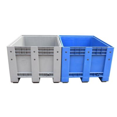 China PP Transportation Euro Stacking Containers Large Fruit HDPE Plastic Pallet Box for sale