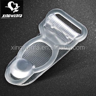 China Garment Accessories 12mm Plastic Transparent Suspender Garter Clip for sale