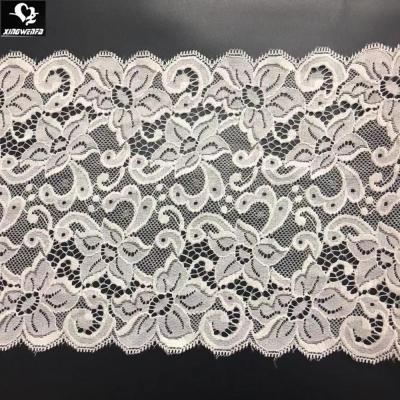 China 0818 Lingerie Lace Elastic Trim Stretchy Embroidery Underwear Lace Trim Wide Stretch Lace Trim for sale