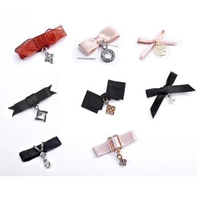 China Factory Wholesale Underwear Accessories Beautiful Rhinestone Bra Bow Pendants for sale