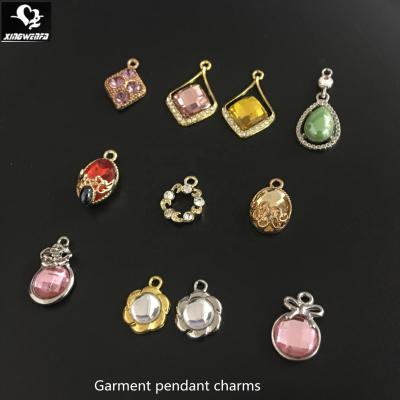 China Beautiful Underwear Lingerie Metal Trims Garment Crystal Rhinestone Ornament Pendant Charm for sale