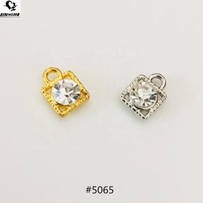 China Fashion Underwear #5065 Silver Gold Rhinestone Bra Square Bow Pendant Charm for sale