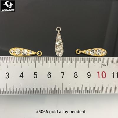 China Gold Water Drop Shape Charm Oval Pendant Underwear Accessories Bow Pendant Bra for sale