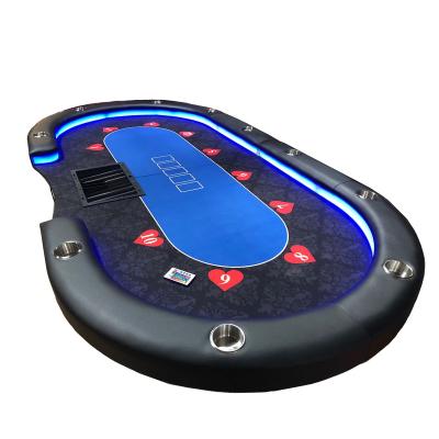 China Waterproof LED Poker Table Top Casino Texas Table Board Customized Gambling Fireproof Table for sale