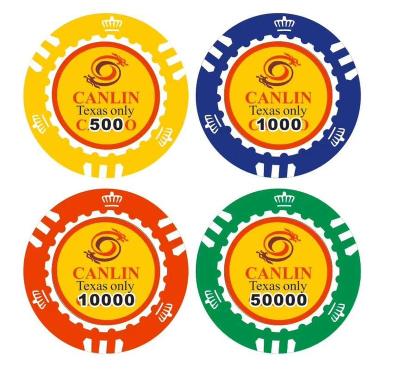 China Hot Selling ABS Royale Casino Custom Poker Chips Brands Print Customized Poker Chip for sale