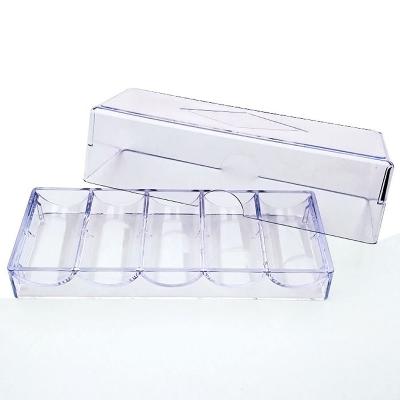 China High Quality Acrylic Custom Playing Cards Case 100pcs Poker Chips Poker Chip Tray for sale