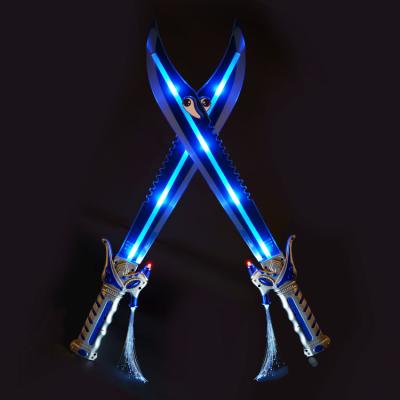 China Kids LED Toys Kid Toy Sword Glow Sword Led Plastic Light Saber Blue Flashing Sword For Kids Party Gift for sale