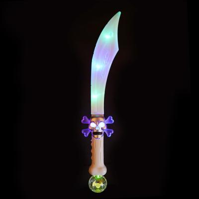 China Wholesale Kids Toys Party Glowing Toys For Boys Sword LED Light Laser Skeleton Cosplay Laser Skull Instant Sword for sale