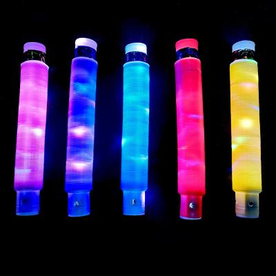 China Wholesale LED Noise Tube LED Stir Toy Gift Top Pastel Sensory Toys Light Cheap Glow Up Noise Pipes for sale