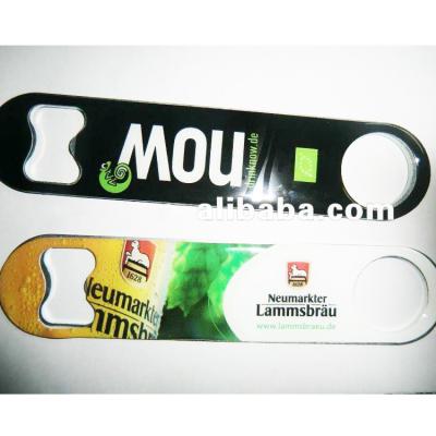 China Sustainable Metal Epoxy Resin Bottle Opener With Lammsbrau Brand for sale