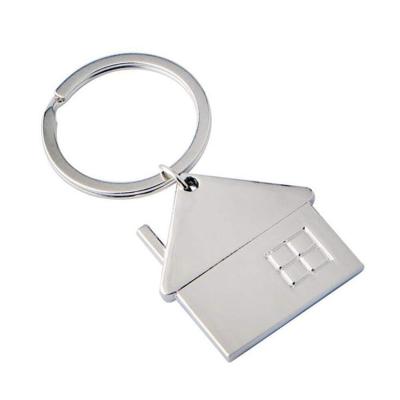 China Fashionable Metal Key Chain House Manufacturer Custom Designers Sublimation Shaped Key Chain House for sale