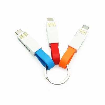 China Portable Mobile Phone Gift Key Chain USB Charging Data Cable For Mobile Phone for sale