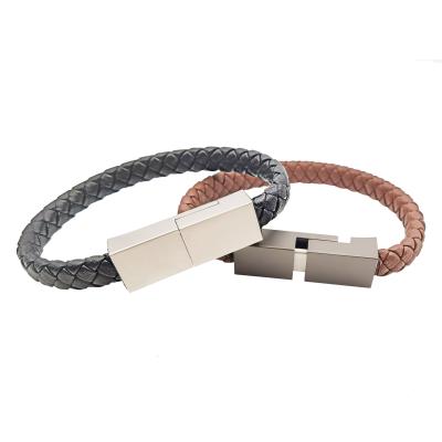 China Leather Wristband Leather USB Type C Drive Flash Wristband For Phone And Computer for sale