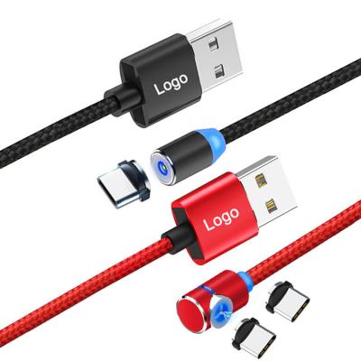 China For Apple Android Mobile Phone Custom Log Magnetic Type Micro C USB Charging Cable For Iphone Charger for sale