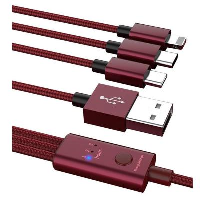 China MP3/MP4 Player 3 in 1 Auto Power Off Nylon Braided Type Micro USB C 1.5m Charging Cable for sale