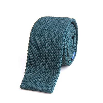 China Custom Plain Tie Fashion Color Polyester Knitted Neck Tie For Men for sale