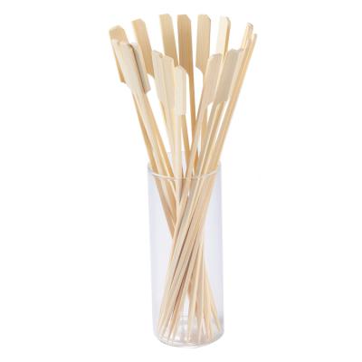 China Natural Biodegradable BBQ Grill Food Service Paddle Easily Cleaned Bamboo Skewer for sale