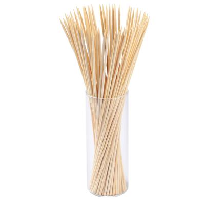 China Biodegradable Eco-Friendly Disposable Round BBQ Grill Grill Bamboo Easily Cleaned Bamboo Skewer for sale