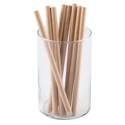 China Disposable Natural Color Sharp Cut Biodegradable Smoothie Cocktail Paper Straw Jumbo for sale