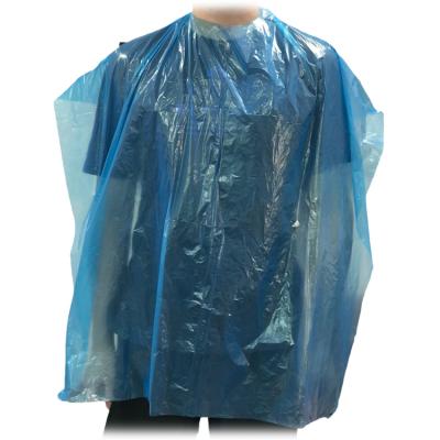 China LDPE plastic disposable waterproof white shorts pe hair salon cape for sale