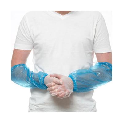 China LDPE Disposable Plastic Arm Polyethylene Pe Sleeve Cover With Elastic Cuff for sale