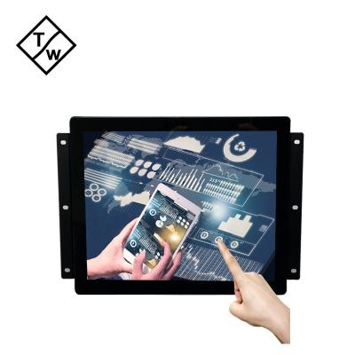 China TOPWILLING Metal Casing Small Size OEM 8 Inch 10 Inch 12 Inch Industrial Multi Touch Open Frame Monitor for sale