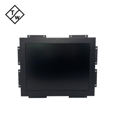 China Metal Casing 1024x768 Wall Desk Mount Recessed 15 Inch Industrial Touch Screen LCD Monitor for sale