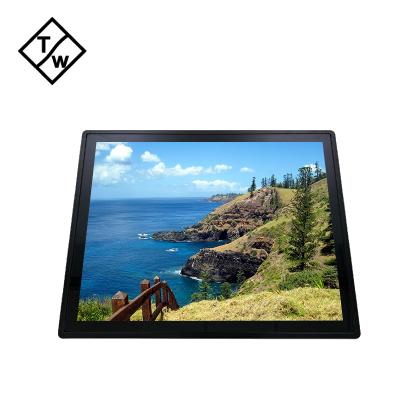 China Touch Screen Metal Case 17 Inch Capacitive LCD Panel Touch Open Frame Monitor HD VGA DVI Input for sale