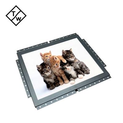 China Metal Case 5 Wire Resistive Touch Screen 1280*1024 Open Frame Industrial Monitor 17