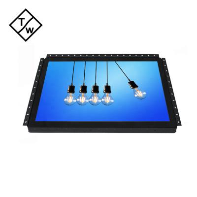 China Vandal Proof Controller Open Frame Monitor 19.5 VGA HD USB Touch Screen Metal Case P-cap for sale