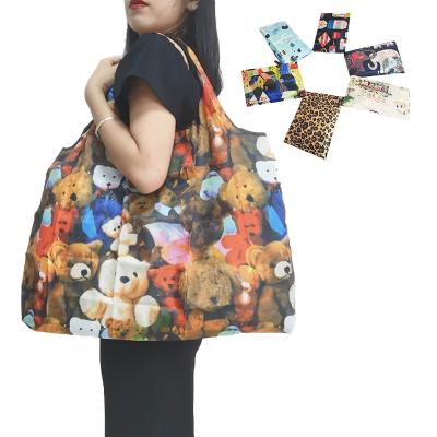 China Extra Large Reusable Reusable Shopping Tote Bag Eco Friendly Folding Bag for sale