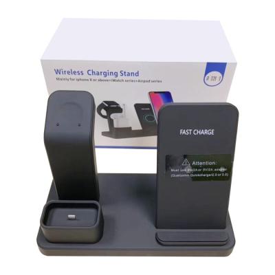 China 3in1 Wireless Smart Headphone Earphone Charger Watch Mobile Phone Charging Stand for sale