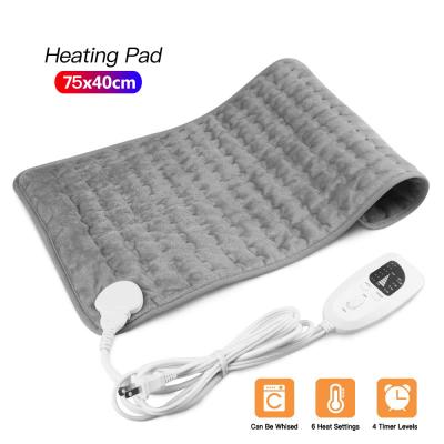 China 75*40cm Therapy Heating Pad Cover Timer Physiotherapy Electric Heater Pad For Back Shoulder Neck Spine Leg Pain Relief Winter Warm for sale