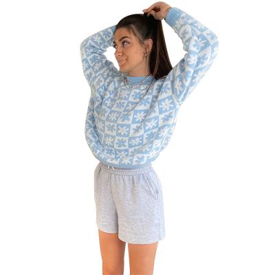 China New Wholesale Anti-wrinkle Women's Autumn And Winter Knitting Long Sleeve Pullover Loose Round Neck Sweater for sale