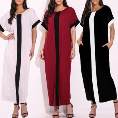 China Big Swing Women's Muslim Dress Anti-Static Long Sleeve Dubai Short Dress Fashion Design Loose Plus-Size Women's Skirt for sale