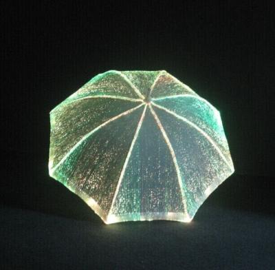 China 3.7V Cloth-optic Chargeable Umbrella, 450mah RGB Vacation USB Battery Colorful Waterproof Fiber Optic Umbrella for sale