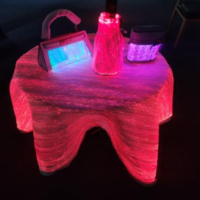 China New-strange fashion light source jacket luminous unisex fiber optic material luminous HID light sheet for sale