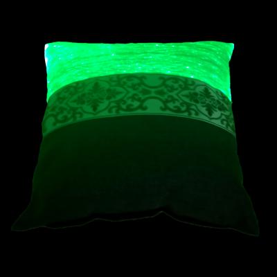 China Rayera LED Bright Luminescent Green FIBEROPTIC Cushion Half HID Fiber Optic Light Source Unisex 30*30 cm for sale