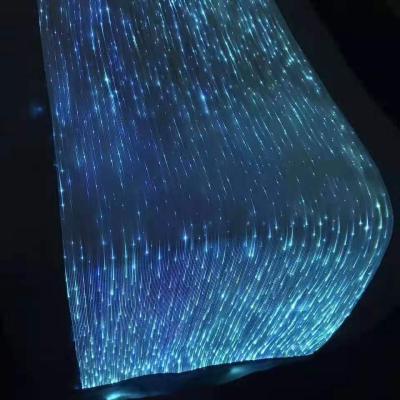 China Fiber Optic Rayera Luminescence Mat Illuminated Fiber Optic Mat RGB Color Textile Fabric Flash Shinning for sale