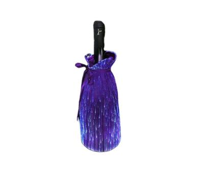 China Professional Wholesale Holiday Rayera Purple Led Wrap 7 Colors Fiber Optic Wine-Bottle Glowing Banquet Decoration for sale